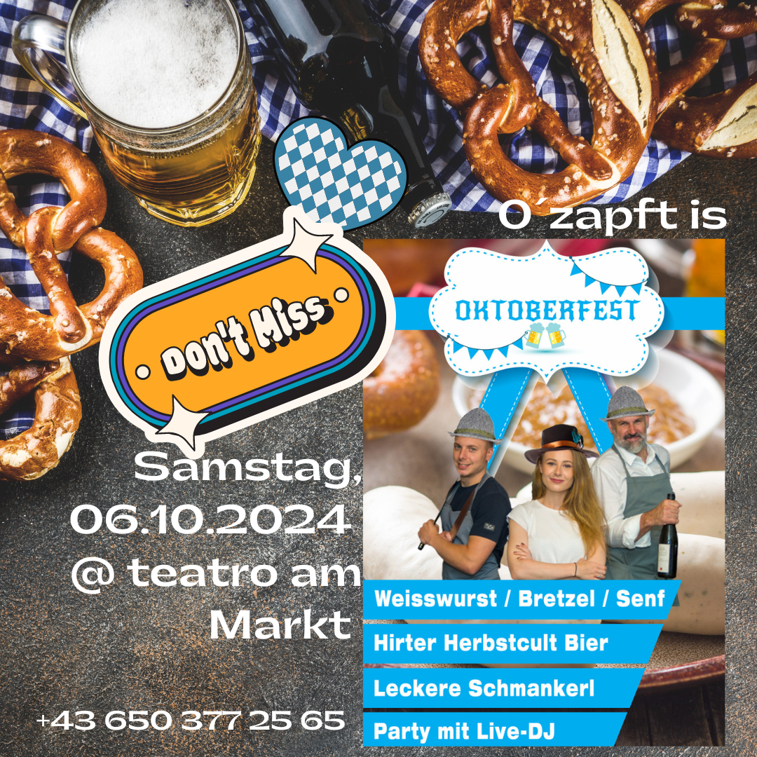 DONT MISS OKTOBERFEST SAMSTAG 06-10-2024